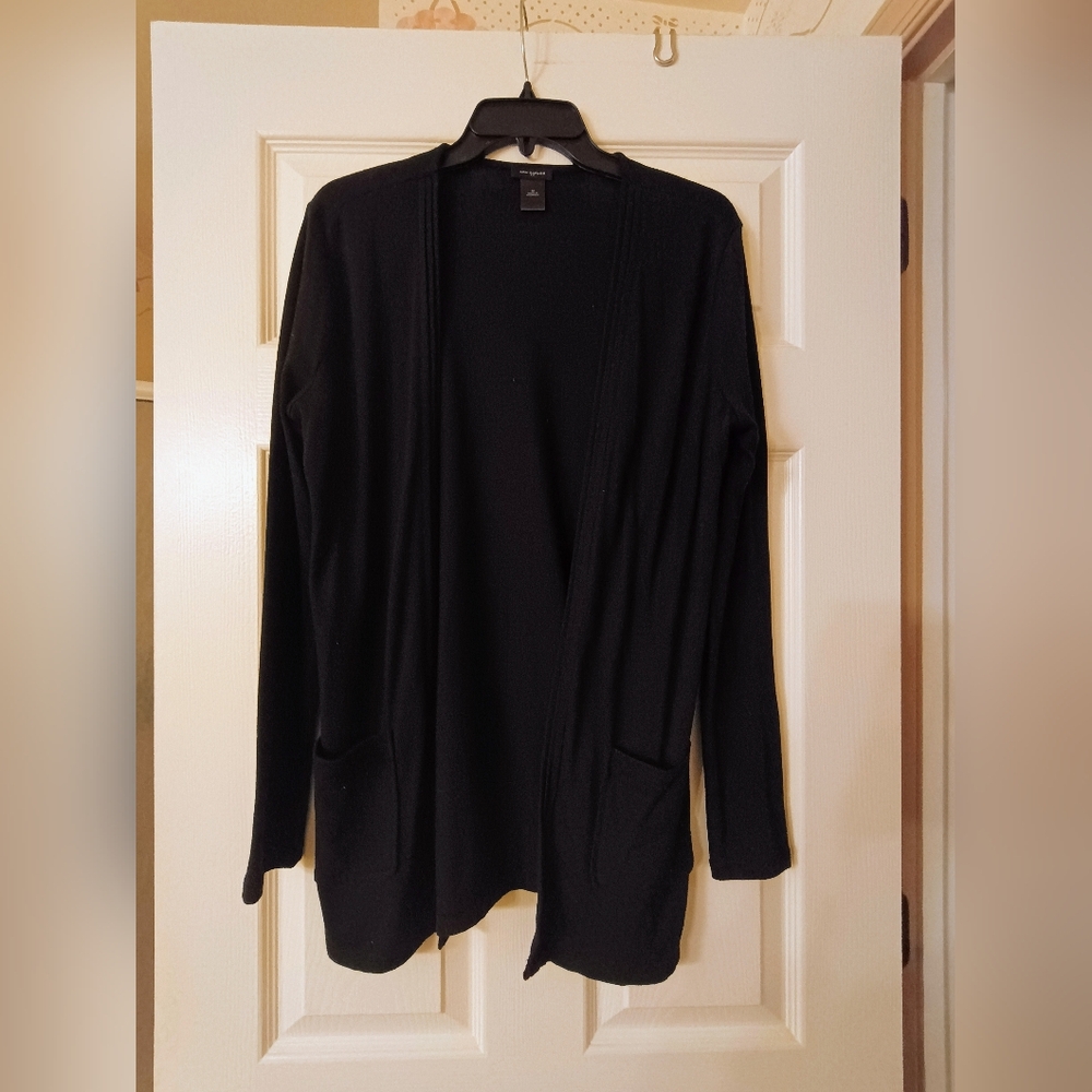 Ann Taylor Classic Black Cardigan Size M